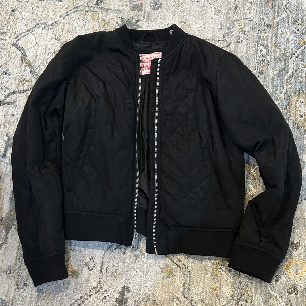 Levi's Black Quilted Bomber Jacket
